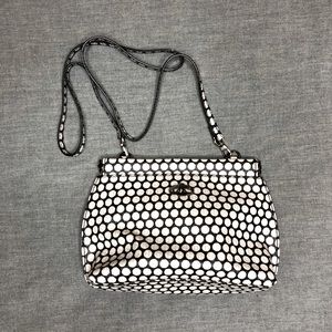 NWOT Black and White Polka Dot Small Crossbody Purse Clutch